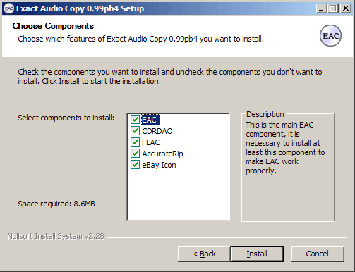 Exact Audio Copy installer