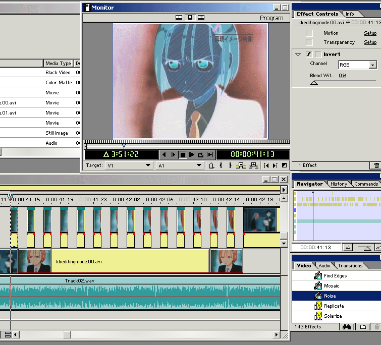 Monkey Wrench timeline - flashing image pattern to match beats