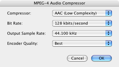 AAC Settings